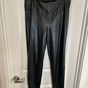 Sleek Black Faux Leather Leggings
